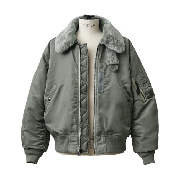 画像4: WAIPER [ワイパー] 米軍 U.S.AIR FORCE B-15D フライトジャケット ナイロン ムートンファー【WP27】BEA (4)