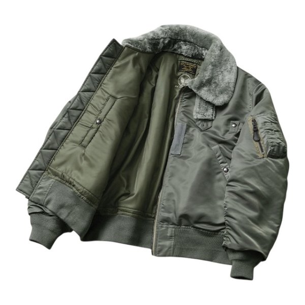 画像5: WAIPER [ワイパー] 米軍 U.S.AIR FORCE B-15D フライトジャケット ナイロン ムートンファー【WP27】BEA (5)