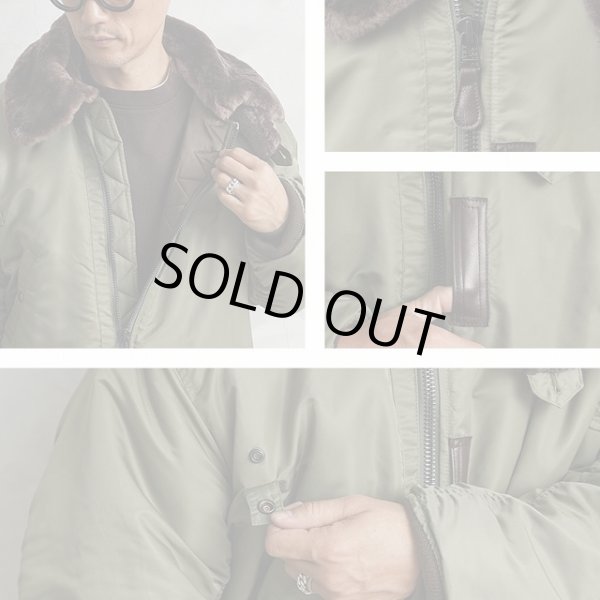 画像6: WAIPER [ワイパー] 米軍 U.S.AIR FORCE B-15B フライトジャケット ナイロン ムートンファー【WP20】BEA (6)