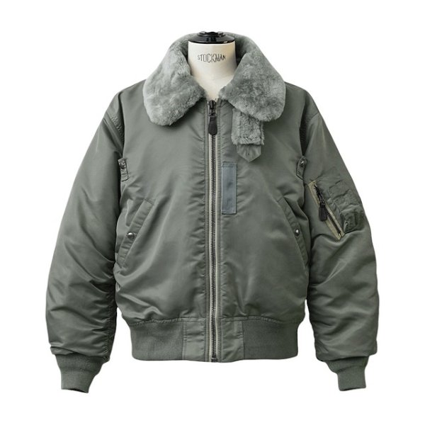 画像1: WAIPER [ワイパー] 米軍 U.S.AIR FORCE B-15D フライトジャケット ナイロン ムートンファー【WP27】BEA (1)