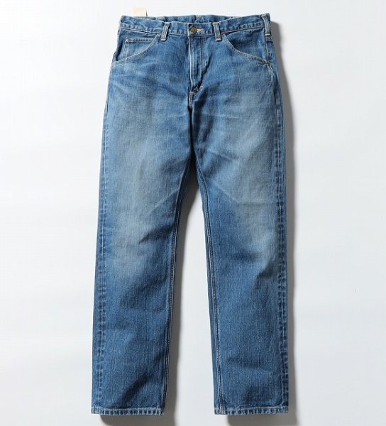 画像2: Lee [リー] AMERICAN RIDERS STRAIGHT CUT 101-Z (BLUE) アメリカンライダース ストレートジーンズ 101-Z デニムパンツ (中色ブルー) 日本製 BEA (2)