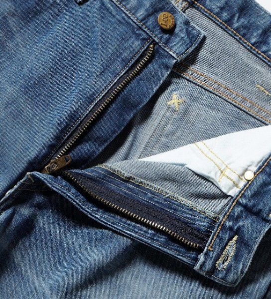 画像4: Lee [リー] AMERICAN RIDERS STRAIGHT CUT 101-Z (BLUE) アメリカンライダース ストレートジーンズ 101-Z デニムパンツ (中色ブルー) 日本製 BEA (4)