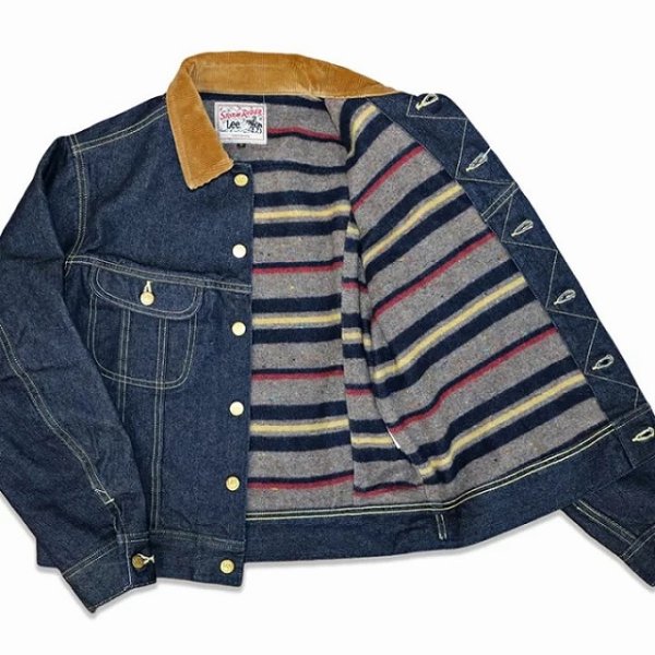 画像3: Lee [リー] STORM RIDER DENIM JACKET (INDIGO BLUE) ストームライダー デニムジャケット (インディゴ ブルー) ブランケットライナー BEA (3)