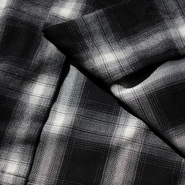 画像8: TOWN CRAFT [タウンクラフト] 50S W-FLAP OPEN COLLAR SHIRTS (BLACK,BEIGE) 50s ダブルフラップオープンカラーシャツ (ブラック,ベージュ) オンブレチェック BEA (8)