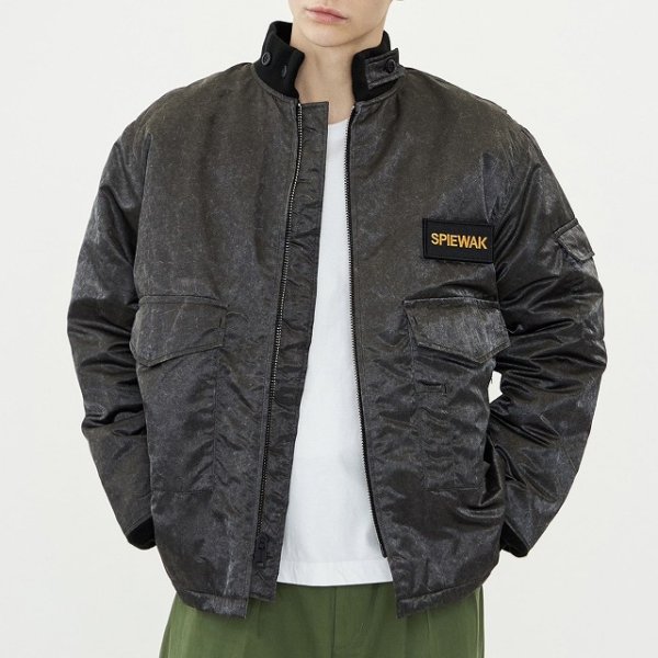 画像1: SPIEWAK (スピワック) G-8 WEP JACKET (BLACK) WEPジャケット (ブラック) ロングジャケット ナイロンツイルスクラッチ エイジング加工 ミリタリージャケット BEA (1)