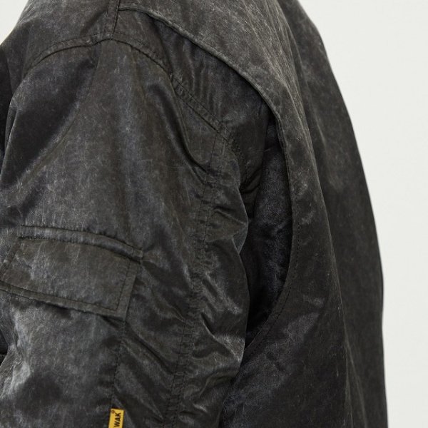 画像9: SPIEWAK (スピワック) G-8 WEP JACKET (BLACK) WEPジャケット (ブラック) ロングジャケット ナイロンツイルスクラッチ エイジング加工 ミリタリージャケット BEA (9)