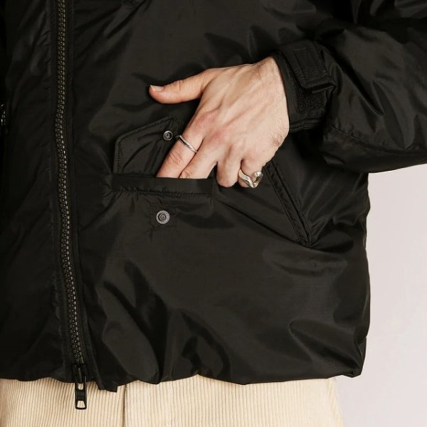 画像9: Schott [ショット]  xNANGA/×ナンガ AURORA DOUBLE BREAST DOWN JACKET (BLACK) オーロラ ダブルブレスト ダウンジャケット (ブラック)  BEA  (9)