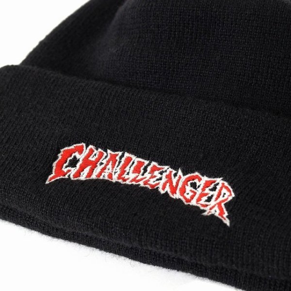 画像6: CHALLENGER [チャレンジャー] CRASH LOGO KNIT CAP (BLACK,BURGUNDY) クラッシュロゴニットキャップ (ブラック,バーガンディー) BEA (6)