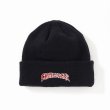 画像2: CHALLENGER [チャレンジャー] CRASH LOGO KNIT CAP (BLACK,BURGUNDY) クラッシュロゴニットキャップ (ブラック,バーガンディー) BEA (2)
