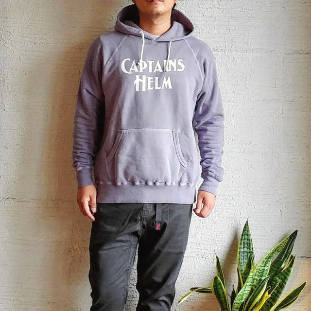 Captains Helm [キャプテンズヘルム] PIGMENT LOGO HOODIE [PURPLE ...