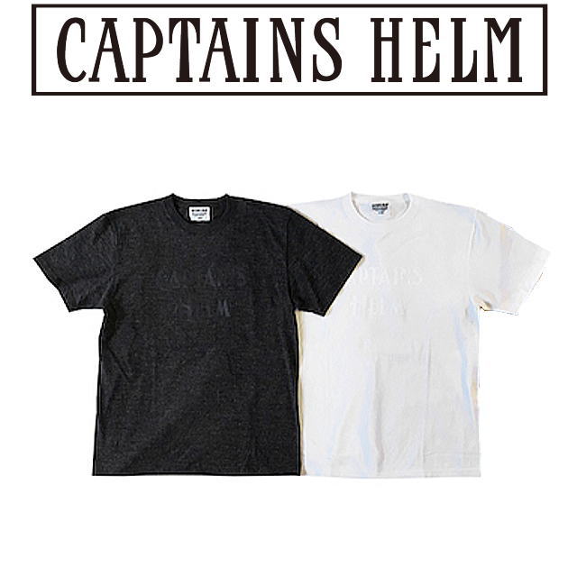 Captains Helm [キャプテンヘルム] LOGO TEE (HEATHER BLACK,WHITE 