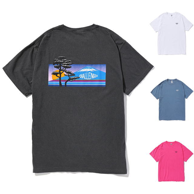 ネッククルーネックChallenger nature jpn tee チャレンジャー