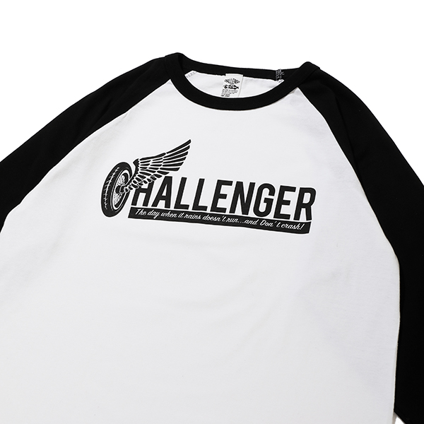 美品』challenger 20AW ホイールロゴ 7分袖 ラグラン Tシャツ(WHEEL