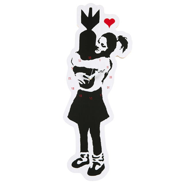 BANKSY LOVE IN THE AIR CLOCK BRANDALISM Sync MADE BY MEDICOM TOY