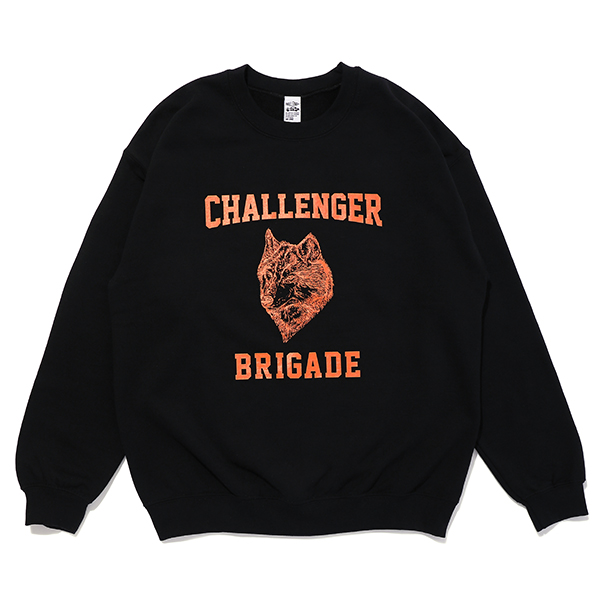 CHALLENGER [チャレンジャー] WOLF COLLEGE C/N SWEAT ウルフカレッジ 