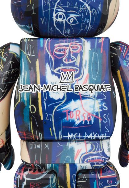 MEDICOM TOY メディコムトイ BE@RBRICK JEAN-MICHEL BASQUIAT #4 100% & 400% ベアブリックジャン ミシェル・バスキア 人形 フィギュア ブルー