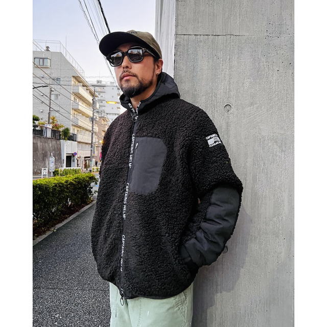 Captains Helm [キャプテンズヘルム] BOA FLEECE HOODED JACKET [BLACK