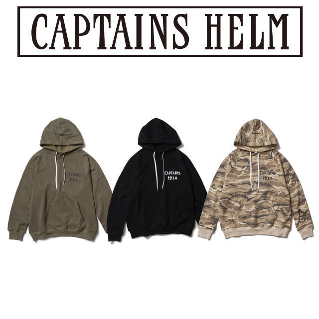 Captains Helm [キャプテンズヘルム] MIL SWEAT HOODIE [OLIVE,BLACK
