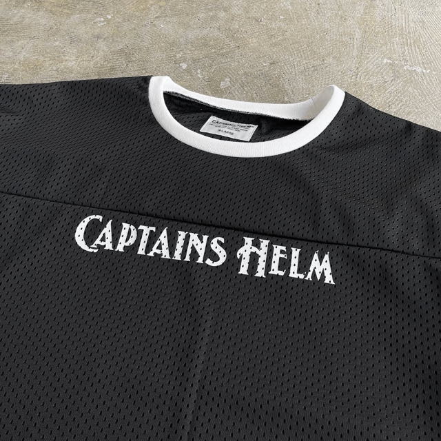 Captains Helm [キャプテンズヘルム] LOGO DOUBLE MESH TEE [BLACK 