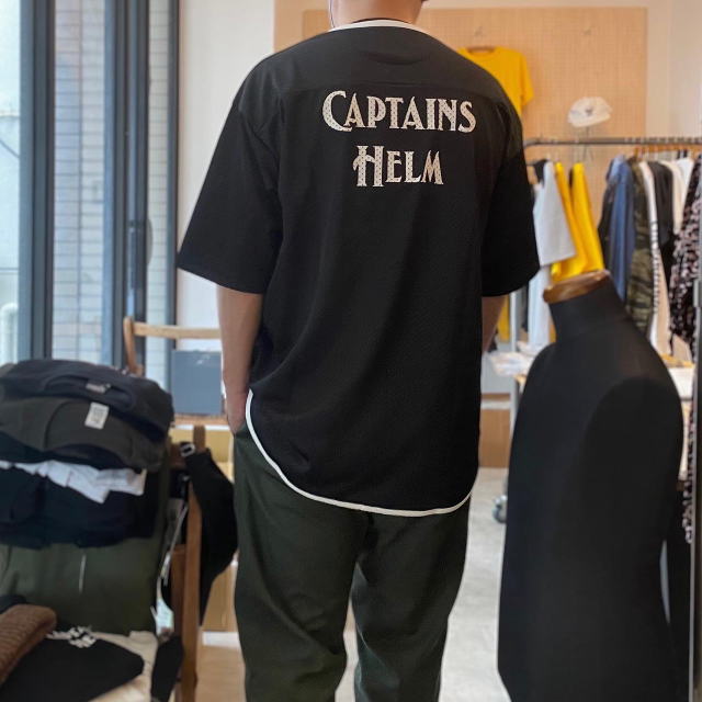 Captains Helm [キャプテンズヘルム] LOGO DOUBLE MESH TEE [BLACK 