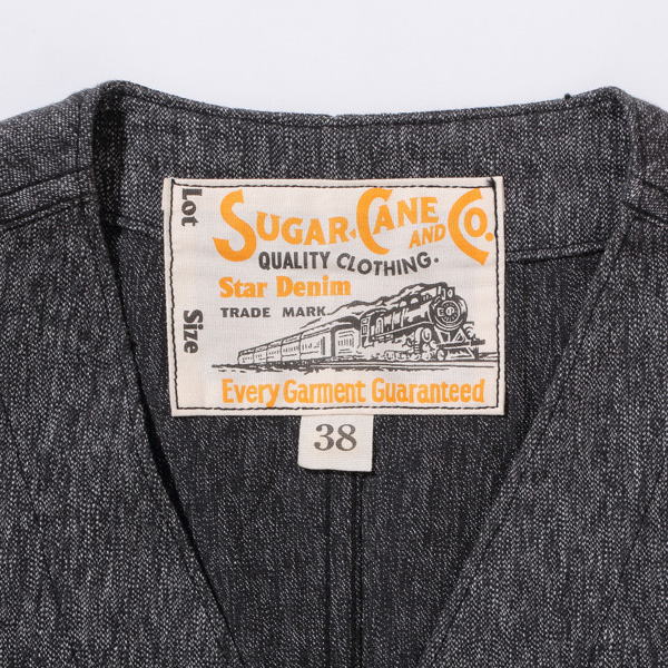 SUGAR CANE [シュガーケーン] BLACK COVERT WORK VEST [BLACK