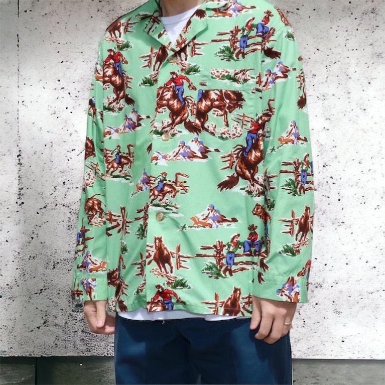 TOWN CRAFT [タウンクラフト] PAJAMA PRINTED JACKET [WHITE,GREEN