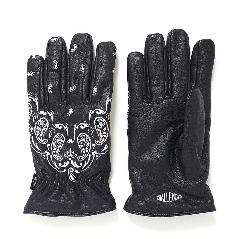 CHALLENGER [チャレンジャー] BANDANA LEATHER GLOVE バンダナレザーグローブ BDA