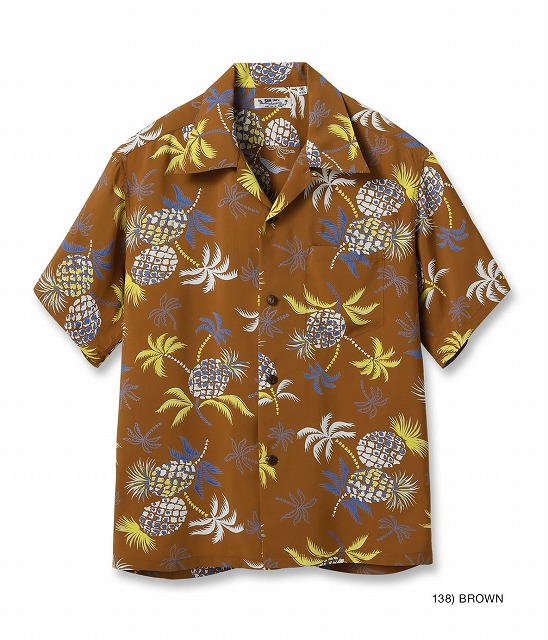 SUN SURF [サンサーフ] RAYON HAWAIIAN SHIRT “PALMS & PINEAPPLE” レーヨンハワイアンシャツ  ”パームス＆パイナップル” アロハシャツ BDS