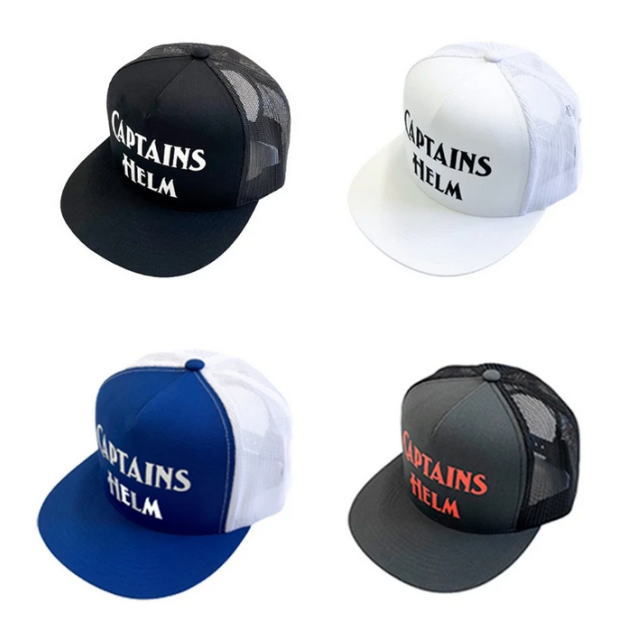 Captains Helm [キャプテンヘルム] CLASSIC LOGO MESH CAP (BLACK,WHITE,BLUE,CHARCOAL)  クラシックロゴメッシュキャップ (ブラック、ホワイト、ブルー、チャコール) キャプテンズヘルム BDA