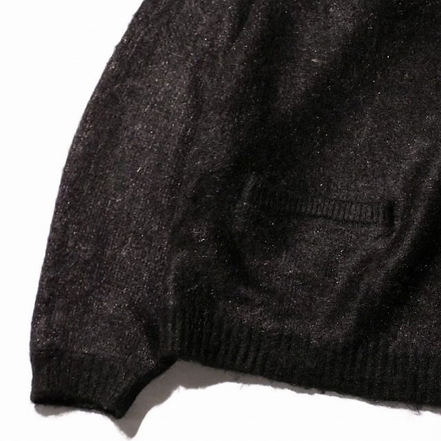TOWN CRAFT [タウンクラフト] SHAGGY COLOR CARDIGAN [BLACK