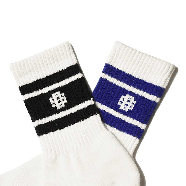 STANDARD CALIFORNIA [スタンダードカリフォルニア] SD Sports Socks-2P  [White/Black,White/Blue] スポーツソックス2P (ホワイト/ブラック、ホワイト/ブルー) BDA