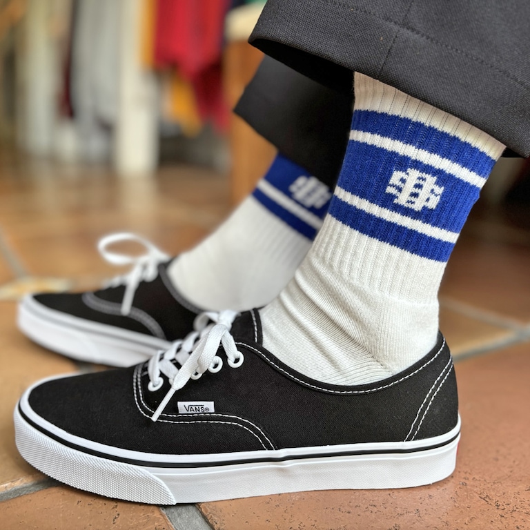 STANDARD CALIFORNIA [スタンダードカリフォルニア] SD Sports Socks-2P  [White/Black,White/Blue] スポーツソックス2P (ホワイト/ブラック、ホワイト/ブルー) BDA