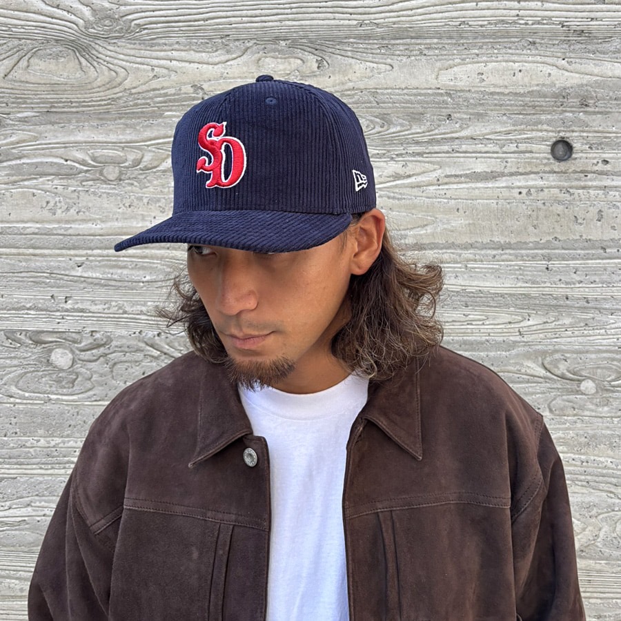 NEW ERA × STANDARD CALIFORNIA [ニューエラ×スタンダードカリフォルニア] 59 FIFTY Corduroy Logo  Cap [BLACK,NAVY] SD 59Fiftyコーデュロイロゴキャップ (ブラック、ネイビー) BDA